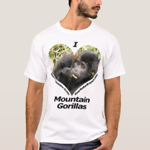 I Love Mountain Gorillas T-Shirt 4 (front & back)