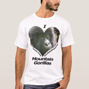 I Love Mountain Gorillas T-Shirt 5 (front & back)