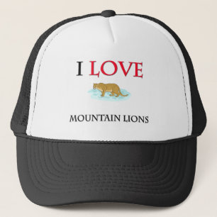 I Love Mountain Lions Trucker Hat