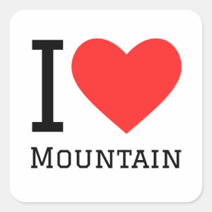 I love mountain square sticker