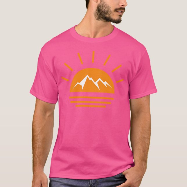I Love Mountains Sunset 3 Active T-Shirt (Front)