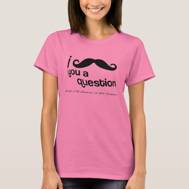 I Love Moustaches T-Shirt (Front)