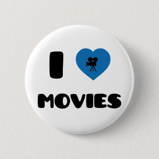 I Love Movies 6 Cm Round Badge