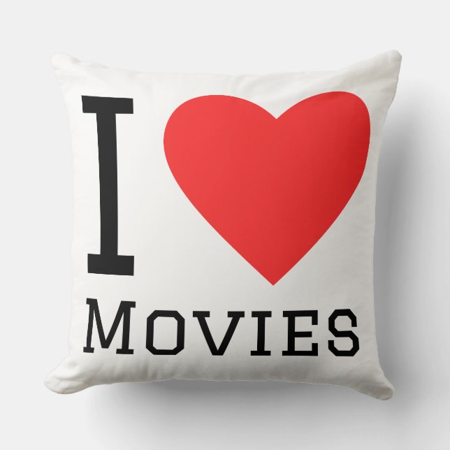 I love movies cushion (Front)