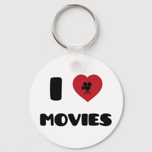 I Love Movies Key Ring
