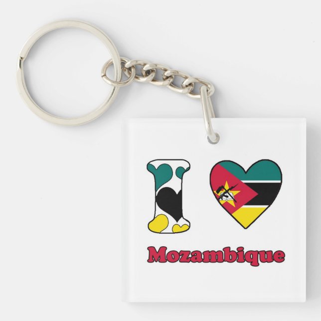 I love Mozambique Key Ring (Front)