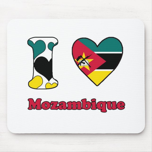 I love Mozambique Mouse Mat (Front)