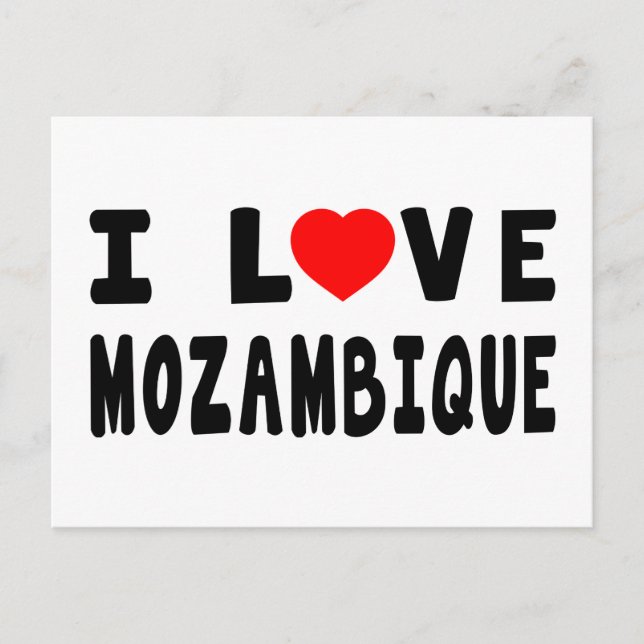 I Love Mozambique Postcard (Front)