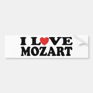 I Love Mozart Bumper Sticker
