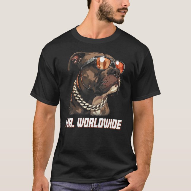 I Love Mr 305 Last Name Proud Funny Costume Dog Lo T-Shirt (Front)