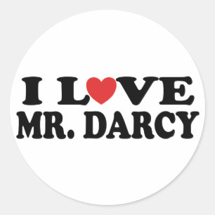 I Love Mr. Darcy Classic Round Sticker