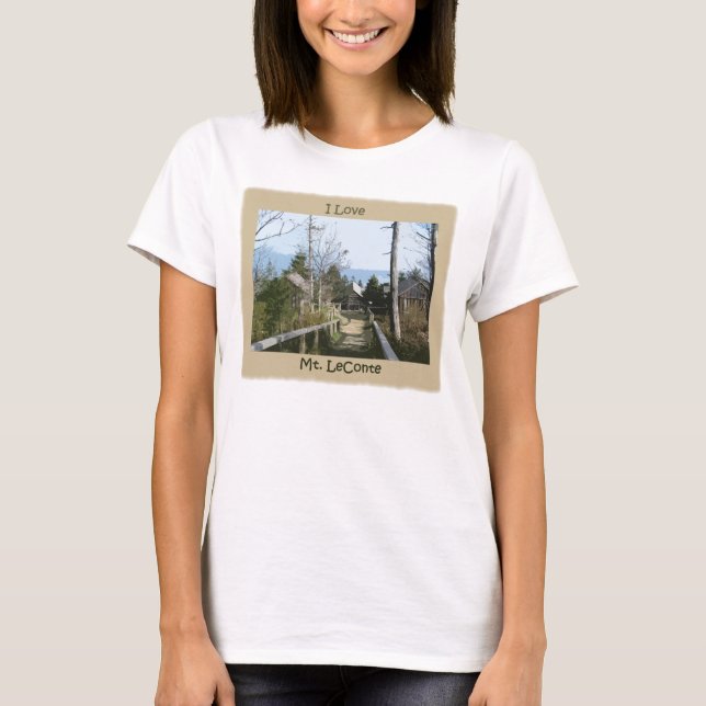 I love Mt LeConte Photo Art T-Shirt (Front)