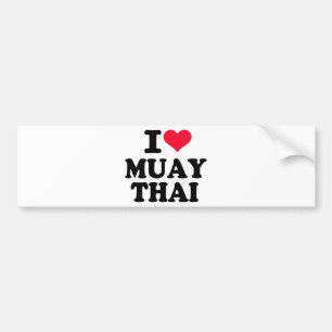 I love Muay Thai Bumper Sticker