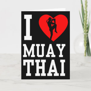 I Love Muay Thai Hobby Boxing Fighter Martial Arts Card