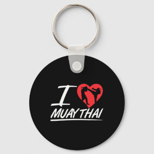 I Love Muay Thai Hobby Fighter Boxing Martial Arts Key Ring