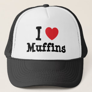 I love Muffins heart T-Shirt Trucker Hat