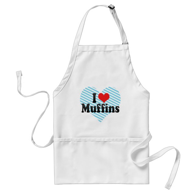 I Love Muffins Standard Apron (Front)