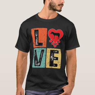 I Love Mule Animal Lover Valentine's Day Mule T-Shirt