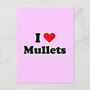 I love mullets postcard