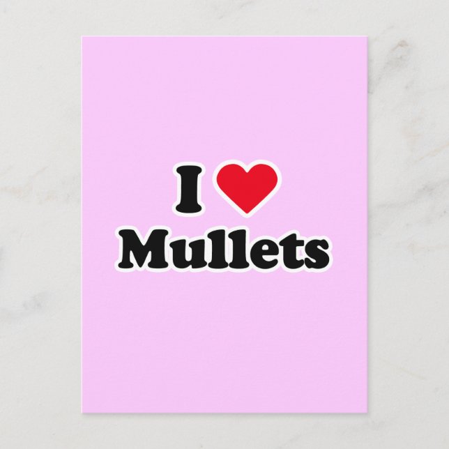 I love mullets postcard (Front)
