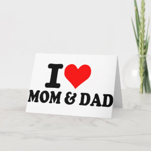 I love mum and dad holiday card
