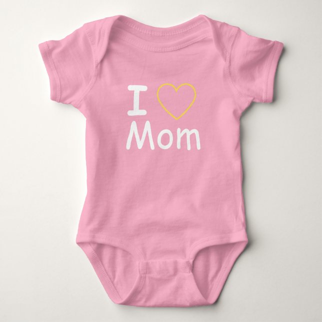 I Love Mum Baby Bodysuit (Front)
