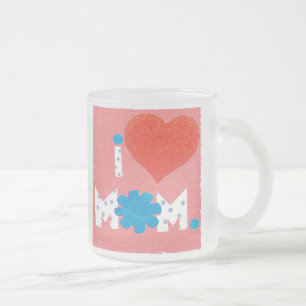i love mum frosted mug