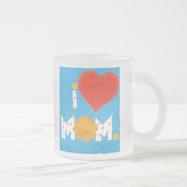 i love mum frosted mug (Right)