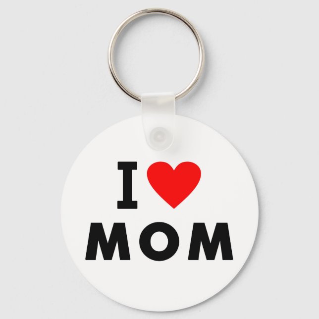 i love mum heart mummy text message mother symbol key ring (Front)