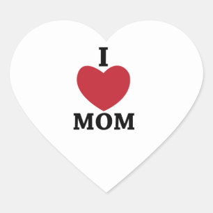I Love Mum Heart Sticker