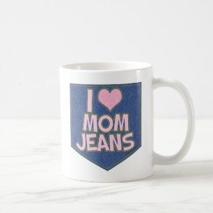 I Love Mum Jeans Fashion Is Fun Cool Pocket Coffee Mug