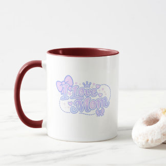 I Love Mum – Pastel Kawaii Design Mug