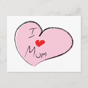 I Love Mum Postcard