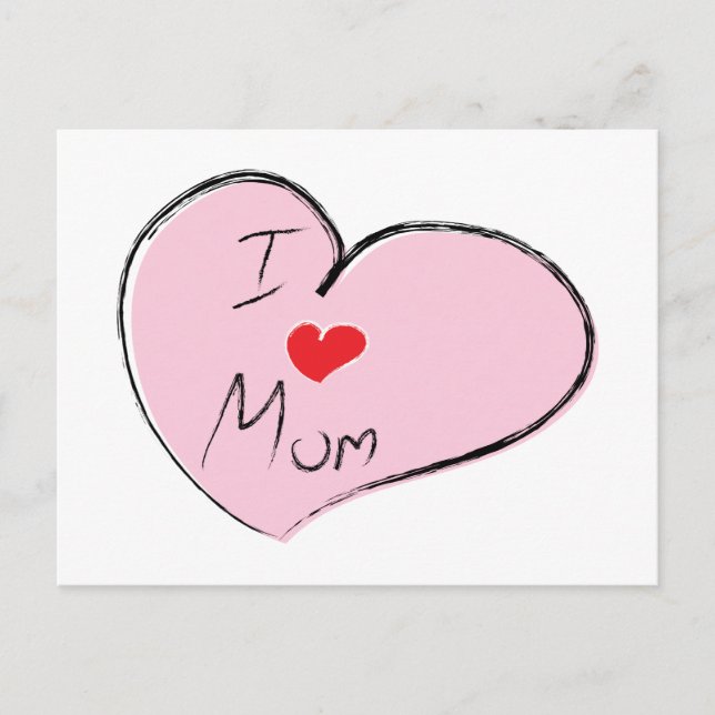 I Love Mum Postcard (Front)