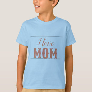 I love Mum Salmon Sky kids boy T-Shirt
