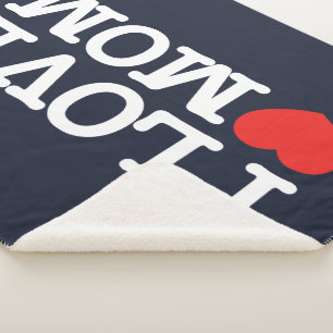 I love mum sherpa blanket