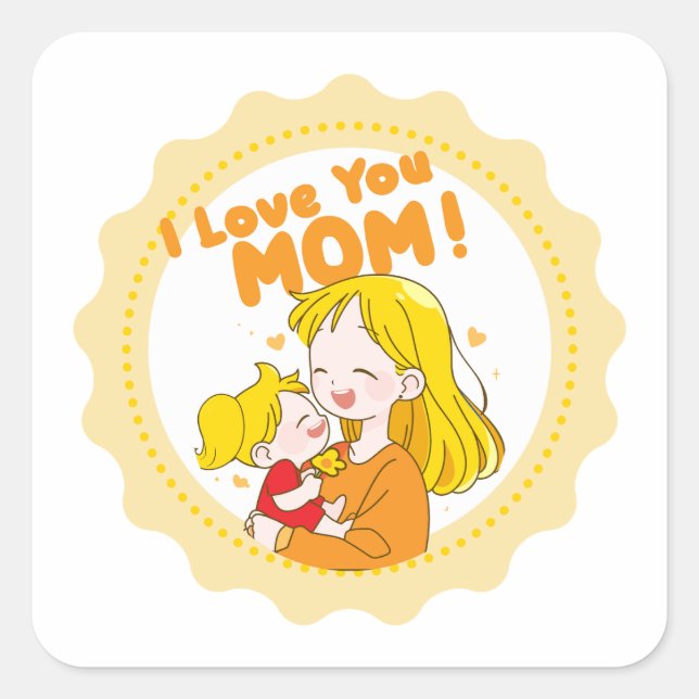 I love Mum Sticker (Front)