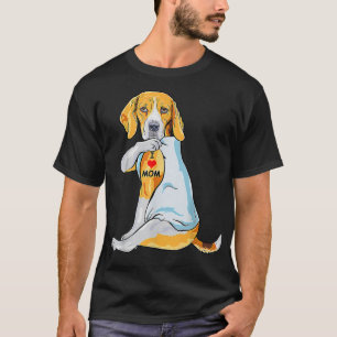 I Love Mum Tattoo Beagle Mum Dog Mother's Day Gift T-Shirt