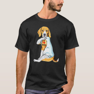 I Love Mum Tattoo Beagle Mum Dog Women T-Shirt