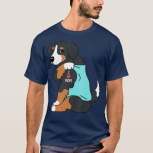 I Love Mum Tattoo Bernese Mountain Dog Funny Day T-Shirt