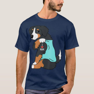 I Love Mum Tattoo Bernese Mountain Dog Funny Day T-Shirt