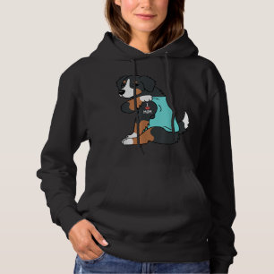 I Love Mum Tattoo Bernese Mountain Dog Funny Mothe Hoodie