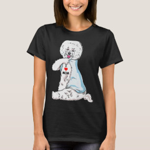 I Love Mum Tattoo Bichon Frise Mum Dog  Women T-Shirt