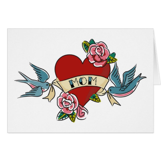 I Love Mum Tattoo Card 1 (Front Horizontal)