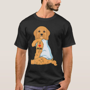 I Love Mum Tattoo Cavoodle Mum Dog Lover Women T-Shirt