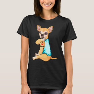 I Love Mum Tattoo Chihuahua Mum Dog  Women T-Shirt
