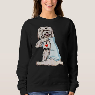 I Love Mum Tattoo Coton De Tulear Mum Dog Women Sweatshirt