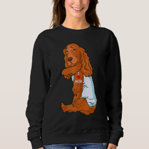 I Love Mum Tattoo English Cocker Spaniel Mother's Sweatshirt