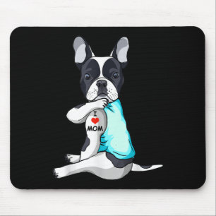 I Love Mum Tattoo French Bulldog Mum Dog Lover Wom Mouse Mat