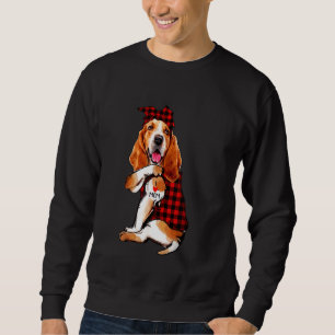I Love Mum Tattoo Funny Basset Hound Dog Bandanna Sweatshirt